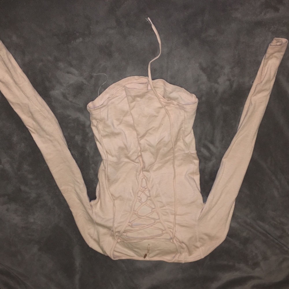 Lace down shirt